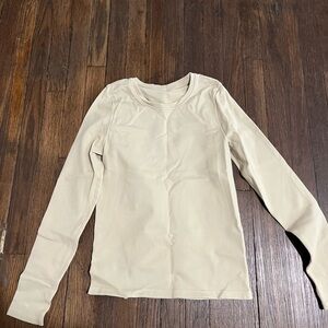 Cream Long Sleeve Women's Top